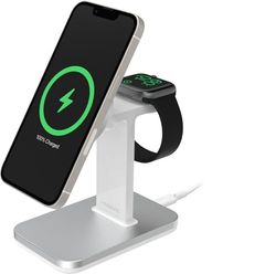OtterBox 2-i-1 MagSafe bordsstativ Type-C,starkt magnetiskt fäste med MagSafe, laddar fler enheter: iPhone och Apple Watch, Grå