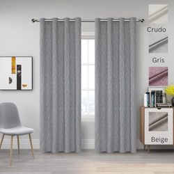 Miracle Home. Elegante gordijnen voor woonkamer en slaapkamer, met oogjes, hibiscus, 200 cm (breedte) x 260 cm (hoogte)