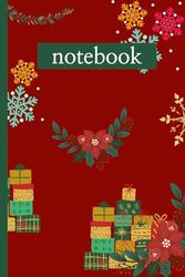 notebook: Gift box, Christmas decoration notebook