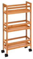 FORNOR 79018 Support en Bambou avec roulettes 36 x 15 x 74.