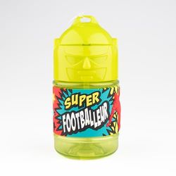 Bouteille personnalisée pour enfant, gourde d'eau avec paille - Super footballeur