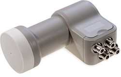 SKT SBC44-51 - Quad LNB 4 salidas para el sistema de satélite digital de 4 usuarios, color gris