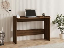 Hanah Home Bureau d'étude scandinave, Noyer, 120 x 85 x 40 cm, Panneau de Particules 100% mélaminé, épaisseur 18 mm, Multi-Usage avec Rangement supplémentaire