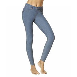 HUE Women's Essential Denim Leggings, Stone Acid Wash, X-Small