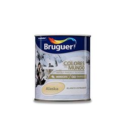 Bruguer Colores del Mundo Pintura para paredes monocapa Alaska Blanco Extra Mate 750 ml