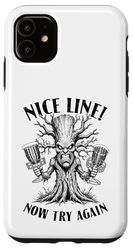 Funny Disc Golf Basket Guardian Tree Nice Line Try Again Case for iPhone 11