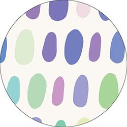 Bonateks, Ronde digitaal bedrukte muismat, antislip onderkant, voor kantoor en thuis, diameter: 22 cm