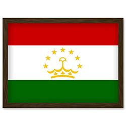 Artery8 Tajikistan National Flag Patriotic Vexillology World Flags Country Region Poster Artwork Framed Wall Art Print A4