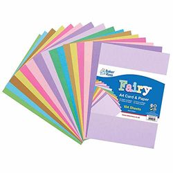 Baker Ross FC480 Fee A4 kaarten en papier - pak van 104 vellen, meisjes handwerk, kunst en handvaardigheid voor kinderen, schoolspullen