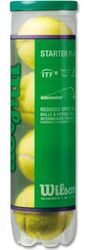 WILSON Starter Green 4 Ball Can Bola-unissexo, amarelo, 4 bolas