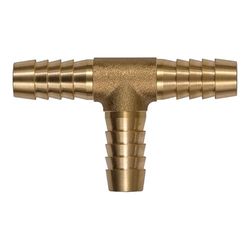 Conector de manguera en T, para manguera LW 5 mm, latón CW617N, presión de trabajo máx. 10 bares, temperatura media/ambiente. Máx. 90 °C.