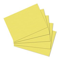 herlitz Indexkaarten A5, blanco, geel, 100 stuks
