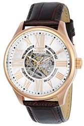 Invicta - Relógio analógico vintage para homem, castanho, dourado, ouro rosa, 22 (modelo: 22569, 17186), Rosa dourado, Relógios