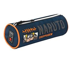 COMIX - Línea COMIX Anime, estuche escolar Naruto Shippuden, estuche cilíndrico, ideal para guardar la papelería, con divisor interior con trabillas elásticas y cierre de cremallera, 22 x 8 x 8 cm