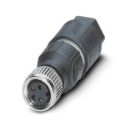 Phoenix 1441079 M8 Black, Silver Wire Connector – Wire Connectors (M8, Black, Silver, zinc, nickel, IP67, 60 cc, 48 AC)
