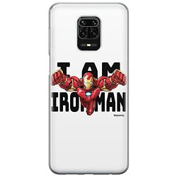 ERT GROUP mobiltelefonfodral för Xiaomi REDMI NOTE 9 PRO/ 9S originalt och officiellt licensierat Marvel mönster Iron Man 028 anpassad till formen på mobiltelefonen, fodral tillverkad av TPU-plast