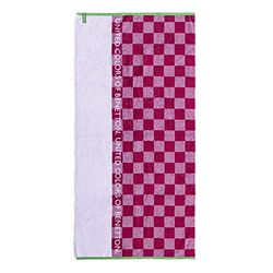 UNITED COLORS OF BENETTON Kids | Telo Mare per Bambini | 70x140cm | 100% Cotone Soffice | Asciugatura Rapida | Telo in Microfibra | Unisex | Adatto per Lavatrice | Rosa a Quadri
