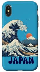 Great Wave Off Kanagawa Japanese Ocean Wave with Mount Fuji Case for iPhone X/XS