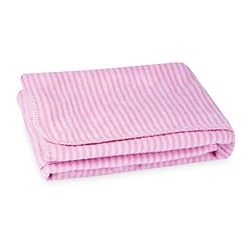 Julius Zöllner Jacquard katoenen deken Gr. 75/100 cm|Made in Germany|100% katoen|Oeko-Tex® Standard 100| strepen roze