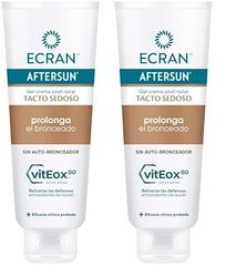 Ecran Aftersun - Aftersun Prolongador del Bronceado | Crema Postsolar sin Autobronceador que Calma, Alivia y Repara la Piel | Textura Gel-crema, Máximo Frescor, Fórmula con VitEox 80 | 250 ml