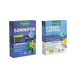 Santarome - Pack Sommeil & Détente - 2 produits en gélules - Somnifor, Stress Control Bio - Made In France - Végan