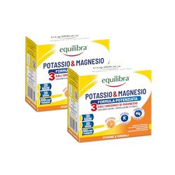 Equilibra Integratore Potassio e Magnesio, Reintegro Sali Minerali, Gusto Arancia, 40 Bustine