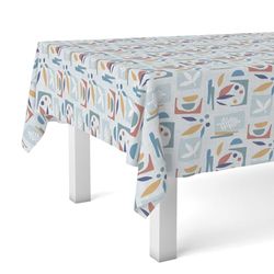 Martina Home Tablecloth Oilcloth Segre Blue 260 x 140 cm