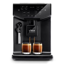 Ufesa Supreme Barista, Superautomatische koffiemachine met ingebouwde koffiemolen, voor Koffiebonen of Gemalen koffie, Touch paneel, 20 Bar druk, 1550W Vermogen, 300g Koffie bonen reservoir