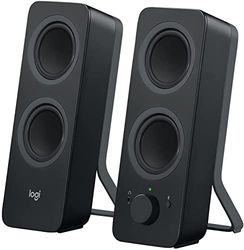 Logitech Z207 Sistema de Altavoce Bluetooth para PC, Sonido Estéreo, 10W de Pico, Entrada Audio 3.5 mm, Toma Auriculares, Multidispositivos, Enchufe EU, Ordenador/TV/Smartphone/Tablet, Negro
