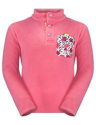 Jack Wolfskin Villi Button Fleece K, Maglione Bambina, Pink Lemonade, 104 cm