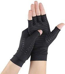 Guantes de Compresión Artrítica de Cobre Guantes Antiartritis Cuidado Artritis Mitón Aliviar Dolor Artritis Reumatoide Canal Carpiano Favorecer Curación Guantes de Compresión para Artritis (L)