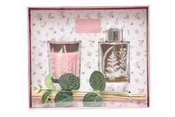 Sleepdown Botanical Fragrance Diffuser and Candle Gift Set - Elderflower & Grapefruit - 60ml/56g