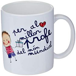 Mopec G100.3.2 Mug en céramique Al Millor profe dans boîte cadeau, porcelaine