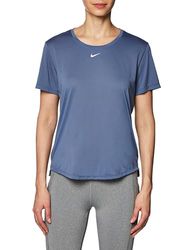 Nike Women's Shirt W NK One DF SS STD Top, Diffused Blue/White, DD0638-491, L