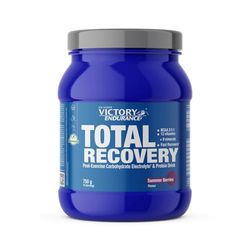 VICTORY ENDURANCE Total Recovery (750g) Sabor Summer Berries, Preparado Bebida Post-Entreno de Carbohidratos Electrolitos y Proteínas, Con BCAA 2:1:1, 12 Vitaminas y 9 Minerales, Recuperación Rápida