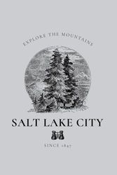 Salt Lake City Utah Blank Lined Journal: Explore The Mountains Themed Notebook for Travel Lovers, 120 Pages 6 x 9 inches
