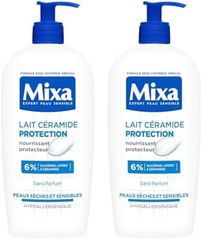 Mixa Expert Peau Sensible - Lait Céramide Protection - Anti-Sécheresse Sévère - Peaux Sèches et Fragilisées - Hypoallergénique - Sans Parfum - 250ml (Lot de 2)