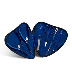 Gima - Kit podologie, avec 6 outils et un étui pratique pour les contenir en forme de coeur, bleu, 39800