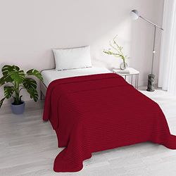 Italian Bed Linen Stripes Satin lìneas Eldrojoòn de Verano Burdeos, sìngolo, Satén de poliéster, Sencillo, 170x250cm