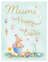 Piccadilly Greetings Easter Card Mum - 8 x 6 inches