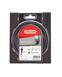 Fil en étoile Oregon Nylium pour coupe-bordures et débroussailleuses, cinq arêtes de coupe pour une finition propre, nylon professionnel, convient aux débroussailleuses à essence, 1,6mm-15m (‎533745)