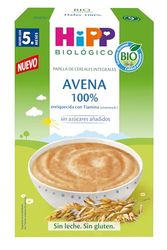 HiPP Biológico - Avena 100% - Papilla de Cereales Integrales - Pack 6X200 gr - Apta a partir de 5 meses - Sin lactosa, Sin glútén, sin azúcares añadidos
