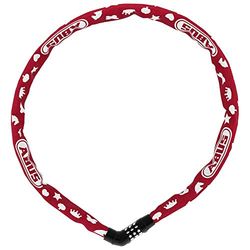 ABUS Steel-O-Chain 4804C SYMBOLS kettingslot - Combinatieslot voor kinderfietsen - ABUS veiligheidsniveau 3 - 75 cm - Rood