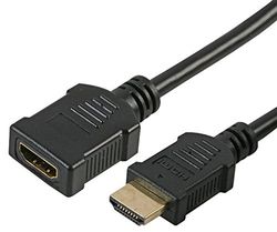 Pro-signaal PSG90365 HDMI Mannelijk naar Vrouwelijk Lood met Vergulde Connectoren, 3m