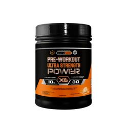 Pre-Workout bebida energética | Pre Entreno fuerte con Creatina | Resistencia, energía y fuerza imparable | Elimina la fatiga y el cansancio | Beta-Alanina, Taurina, Cafeína y Vitaminas | 300g Naranja