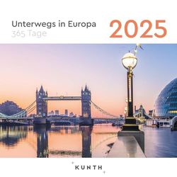 Unterwegs in Europa - KUNTH 365-Tage-Abreißkalender 2025: Tägliche Inspiration in Bild und Text. Kalender zum Aufhängen oder Aufstellen.