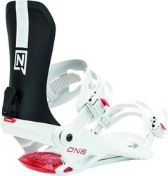 Nitro Herr One snowboardbindning, svart/vit/röd, M