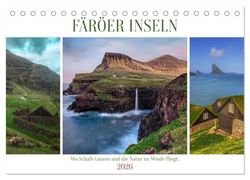 Färöer Inseln - Wo Schafe tanzen und die Natur im Winde fliegt (Tischkalender 2026 DIN A5 quer), CALVENDO Monatskalender: Die Färöer Inseln bieten ... Sie in diese einmalige Inselwelt entführen.