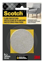 Scotch SP807-NA Brand Felt Pads by 3M, for Protecting Linoleum Floors, Diameter, Beige, 6/Pack, 2" Round