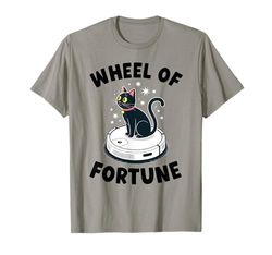 Wheel of Fortune Cat On Robot Vacuum Cleaner Cat T-Shirt